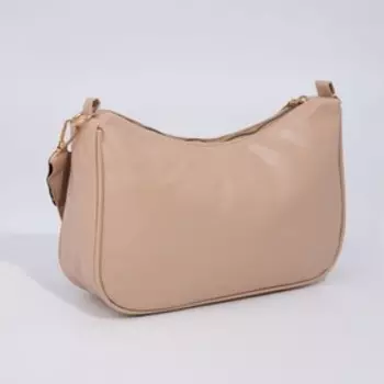 Сумка женская на молнии, цвет бежевый