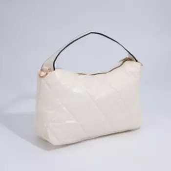 Сумка женская на молнии, цвет бежевый