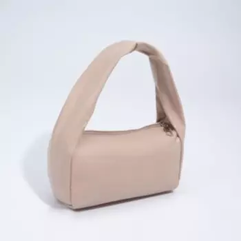 Сумка-багет на молнии, цвет бежевый