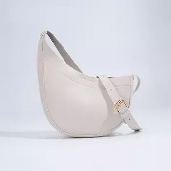 Сумка-багет на магните, цвет бежевый