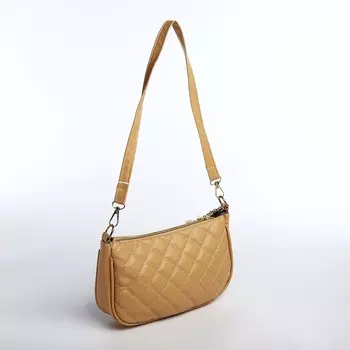 Сумка женская на молнии, цвет бежевый