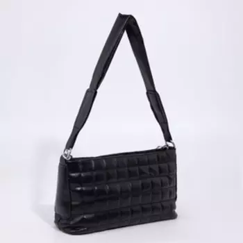 Сумка женская на молнии, цвет чёрный