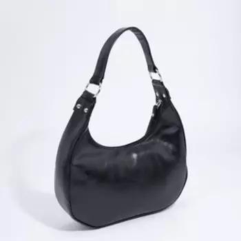 Сумка-багет на молнии, цвет чёрный