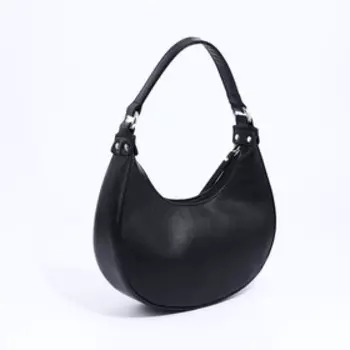 Сумка-багет на молнии, цвет чёрный