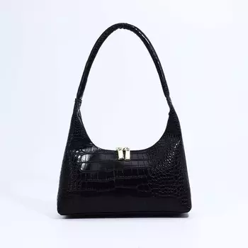 Сумка женская на молнии, цвет чёрный