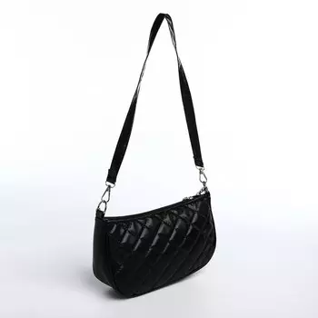 Сумка женская на молнии, цвет чёрный