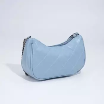 Сумка женская на молнии, цвет голубой