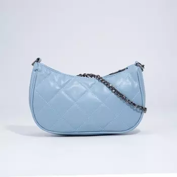 Сумка женская на молнии, цвет голубой