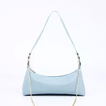 Сумка женская на молнии, цвет голубой