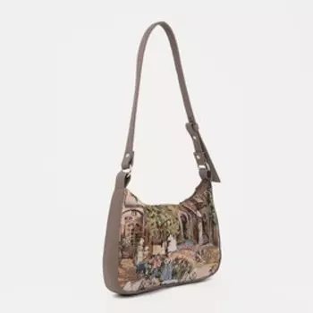 Сумка-багет Vita на молнии, цвет коричневый