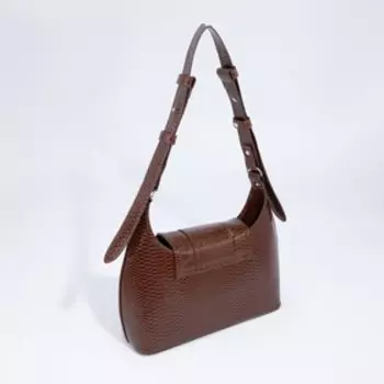 Сумка женская на молнии, цвет коричневый