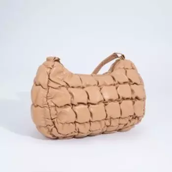 Сумка женская на молнии, цвет бежевый