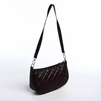 Сумка женская на молнии, цвет коричневый