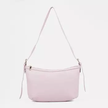 Сумка-багет на молнии, цвет розовый