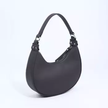 Сумка-багет на молнии, цвет серый