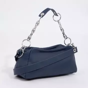 Сумка женская на молнии, цвет синий