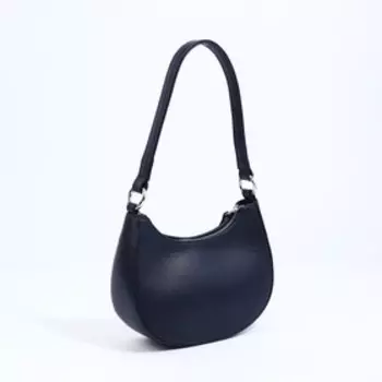 Сумка-багет на молнии, цвет синий