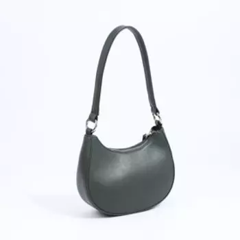 Сумка-багет RICHET на молнии, цвет зелёный