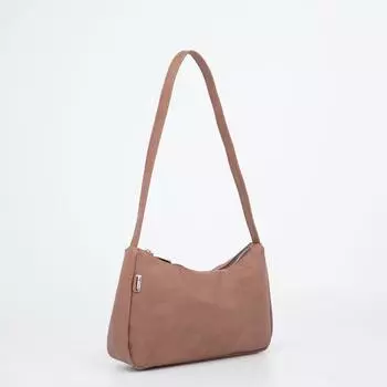 Сумка-багет, отдел на молнии, цвет светло-коричневый