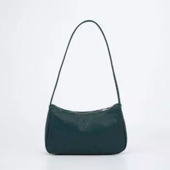 Сумка-багет, отдел на молнии, цвет зелёный