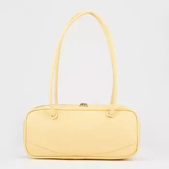 Сумка-саквояж на молнии, цвет жёлтый