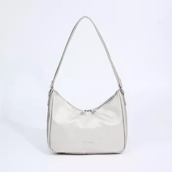 Сумка-багет, отдел на молнии, наружный карман, цвет бежевый