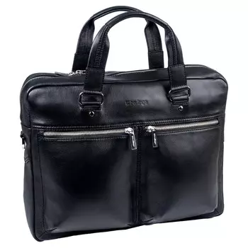 Сумка деловая Berlingo "Business Style" натуральная кожа, черный, 1 отделение LBb_01002