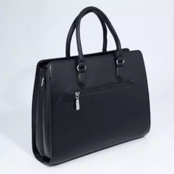 Сумка деловая на молнии, цвет чёрный