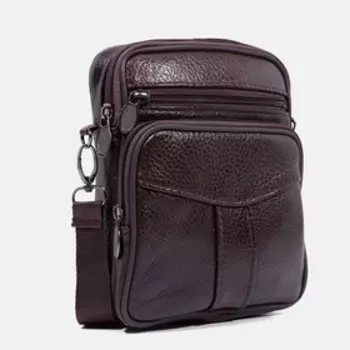 Сумка деловая на молнии, цвет коричневый