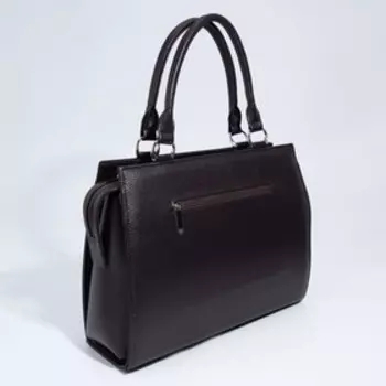 Сумка женская El Masta на молнии, наружный карман, длинный ремень, цвет тёмно-коричневый