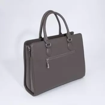 Сумка женская на молнии, цвет серый