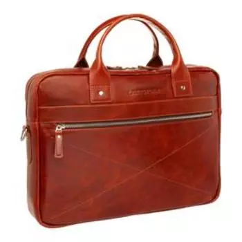 Сумка деловая, отдел на молнии, 2 наружных кармана, цвет рыжий