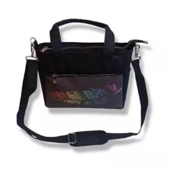 Сумка деловая, отдел на молнии, цвет черный 30х10х23см