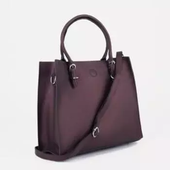 Сумка деловая на молнии, цвет бордовый