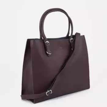 Сумка женская на молнии, цвет коричневый