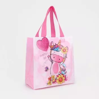 Сумка детская без застежки, цвет розовый