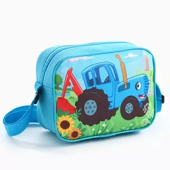 Сумка детская через плечо 19.514.57см, Синий трактор