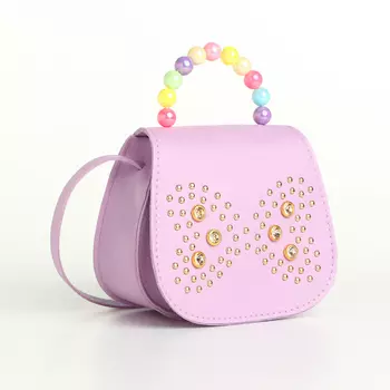 Сумка детская для девочки на клапане «Выбражулька», цвет лиловый