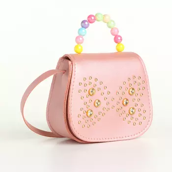 Сумка детская для девочки на клапане «Выбражулька», цвет розовый