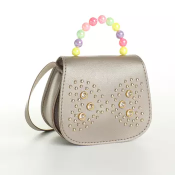 Сумка детская для девочки на клапане «Выбражулька», цвет золотой