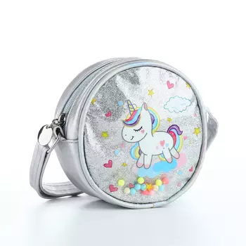 Сумка детская для девочки на молнии, «Выбражулька», цвет серый