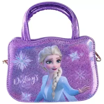 Сумка детская "Эльза" на клапане, 6х13х17 см, регулируемый ремень, фиолетовая