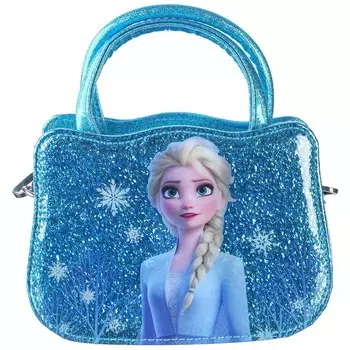 Сумка детская "Эльза" на клапане, 6х13х17 см, регулируемый ремень, голубой МИКС