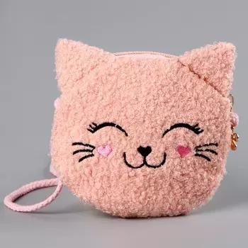 Сумка детская мягкая «Котёнок», 1513 см, розовая
