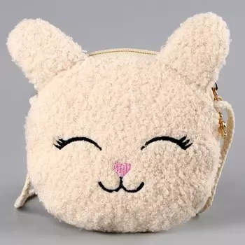 Сумка детская мягкая "Зайчонок", 14х15х0,5 см, бежевый цвет