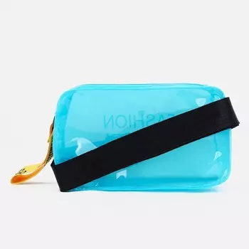 Сумка детская для девочки на длинном ремне, цвет голубой