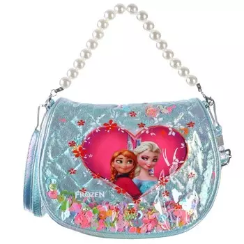 Сумка детская на клапане, 6х12х16 см, регулируемый ремень, голубой МИКС