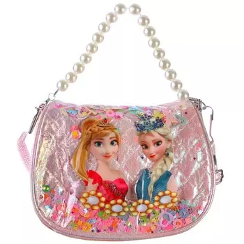 Сумка детская на клапане, 6х12х16 см, регулируемый ремень, розовый МИКС