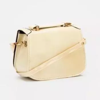 Сумка детская на клапане, цвет бежевый