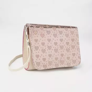 Сумка детская на клапане, цвет бежевый